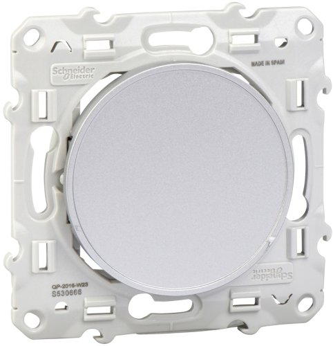 Заглушка без рамки Schneider Electric Odace алюминий фото Заглушка без рамки Schneider Electric Odace алюминий картинка